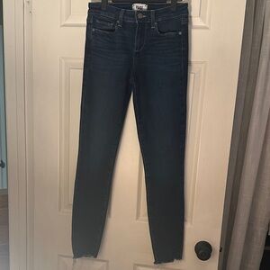 PAIGE Women's Deep Blue Skinny Jeans. Size 26 with 27’ inseam. GUC.
